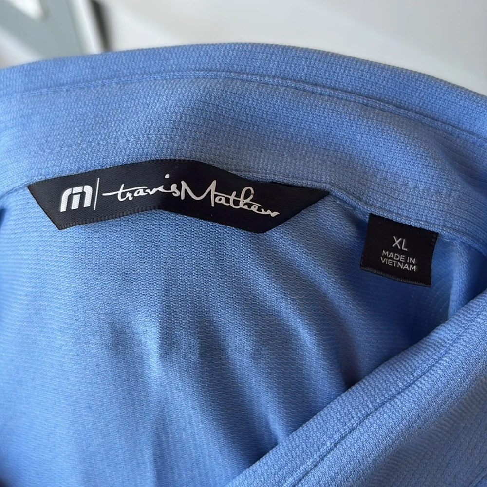 Travis Mathew Men's Blue Polo Shirt. XL. Great condition.